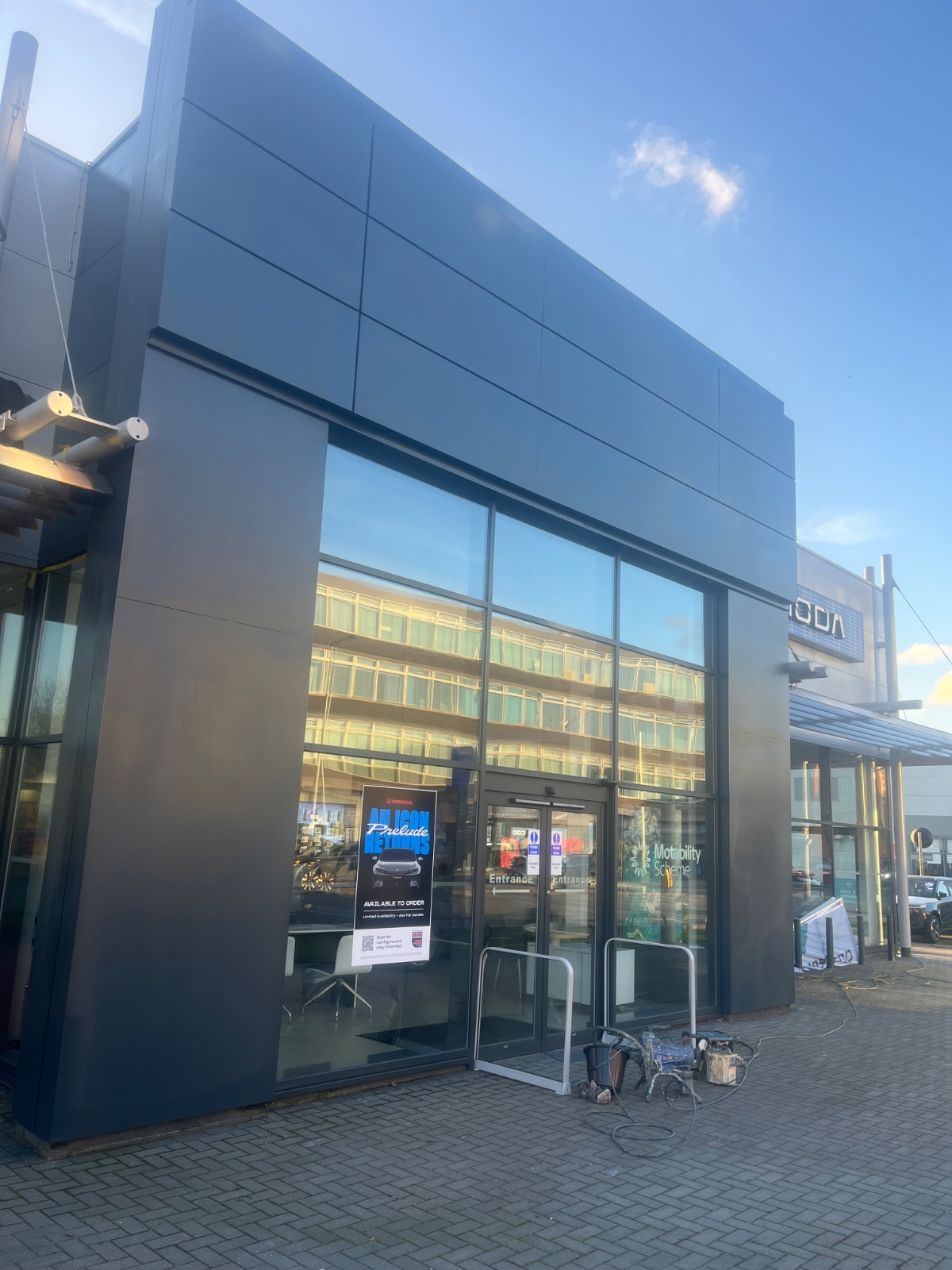 Swansway OMODA Showroom Entrance Refurbishment — Stockport, Greater Manchester