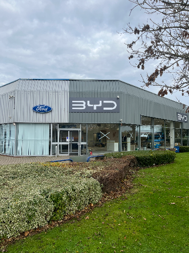 BYD Car Showroom – Full Exterior and Window Refurbishment — Morpeth, Northumberland