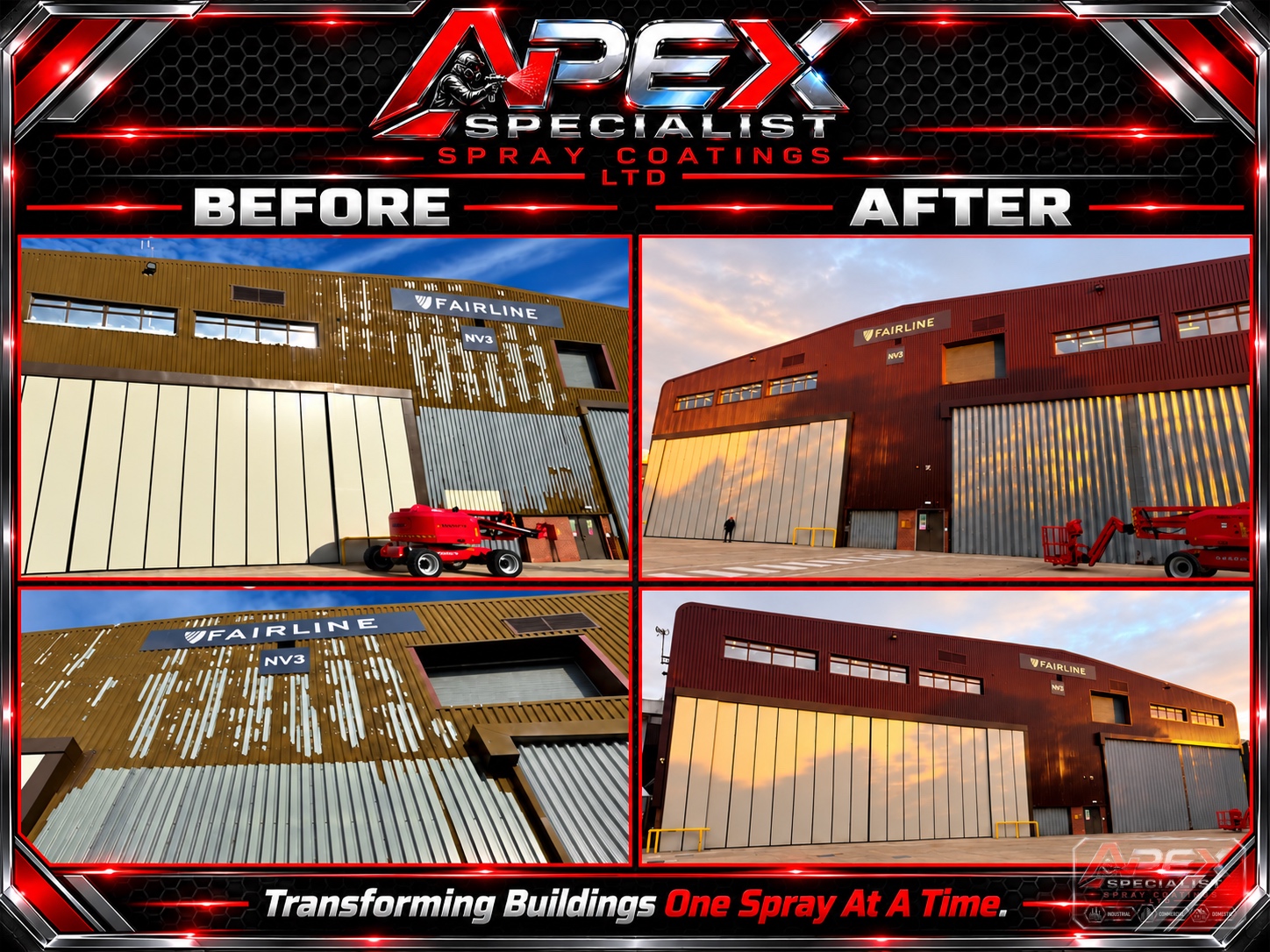 Industrial Units project by Apex Specialist Spray Coatings