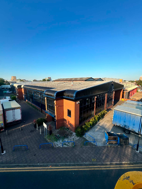 Eagle Inbrit Haulage — Full Commercial Exterior Transformation — Park Royal, London by Apex Specialist Spray Coatings
